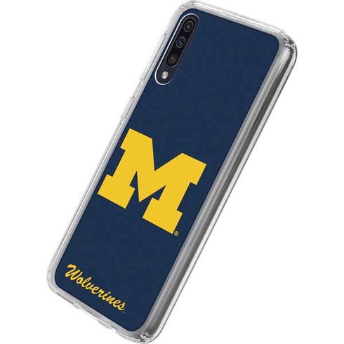 University of Michigan M Logo Bold Galaxy A50 Clear Case